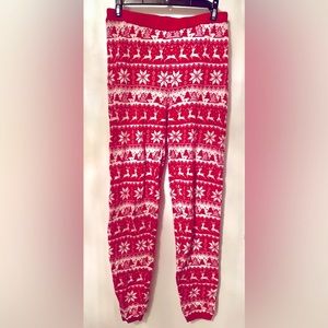 Christmas/Holiday Fair Isle Legging Pajama Bottoms in Red & White | Mossimo